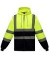 HVK07 High vis zip jacket Yellow / Navy colour image